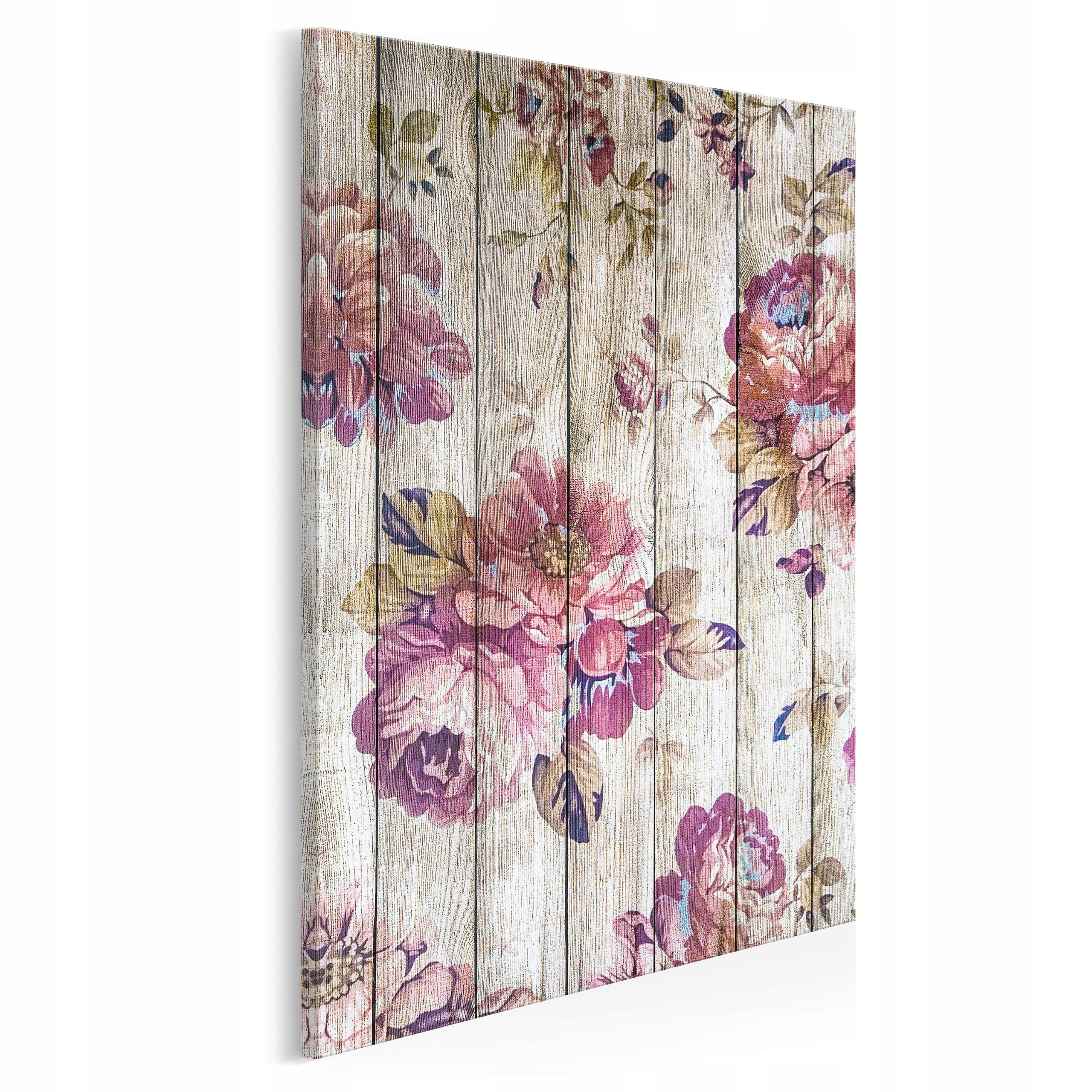 

75603 Obraz na płótnie Kwiaty Drewno Prowansalski