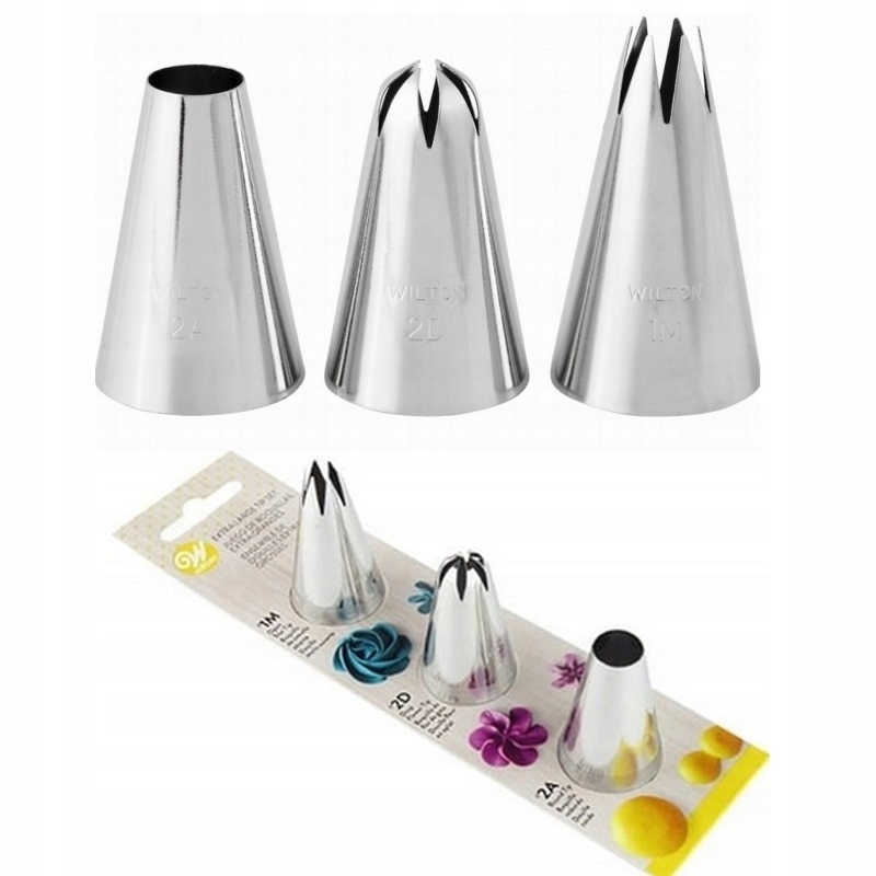 

Tylki cukiernicze Wilton #1M #2D #2A-zestaw Wilton