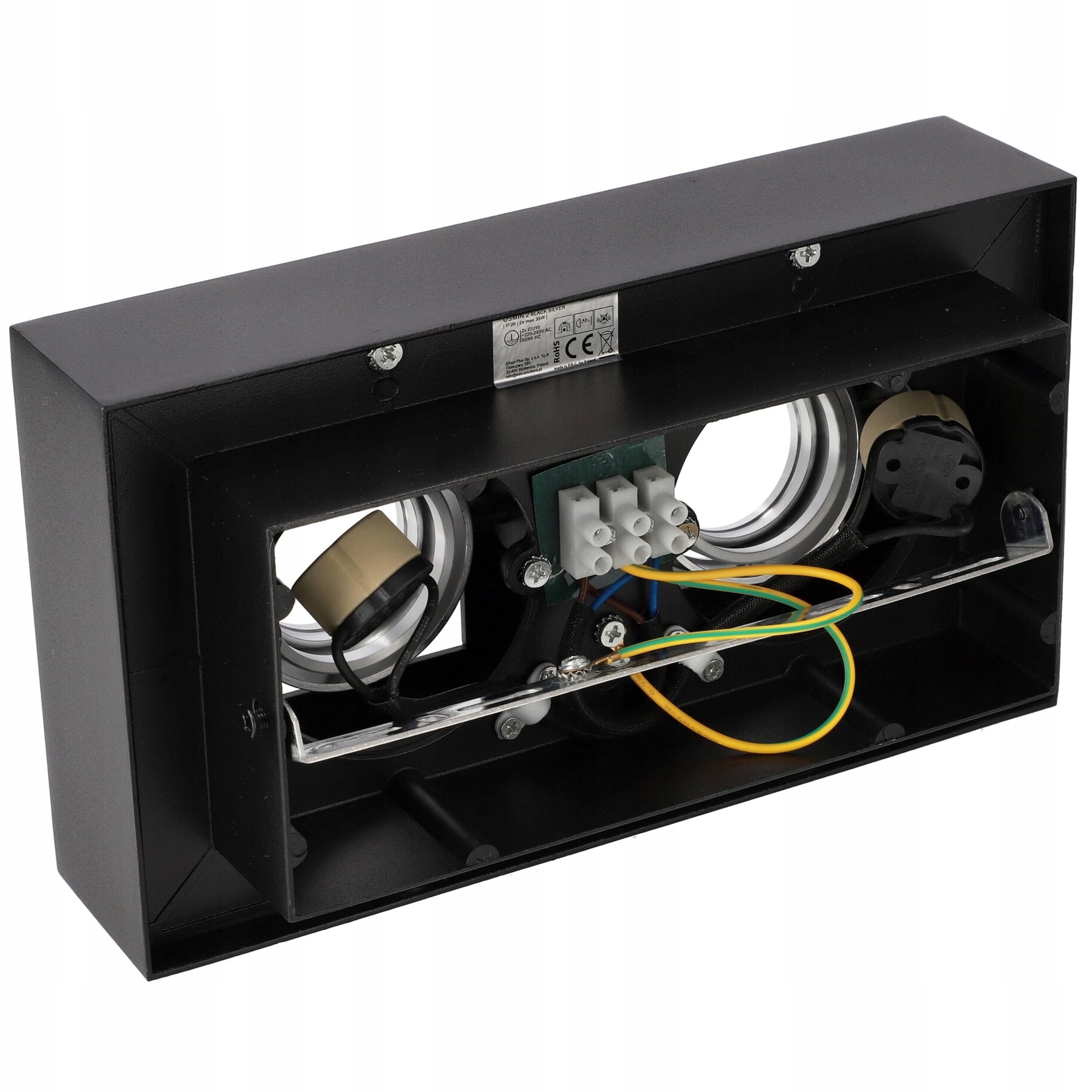 LAMPA SUFITOWA PLAFON LED NATYNKOWY CZARNY 2xGU10 EDO Marka EDO