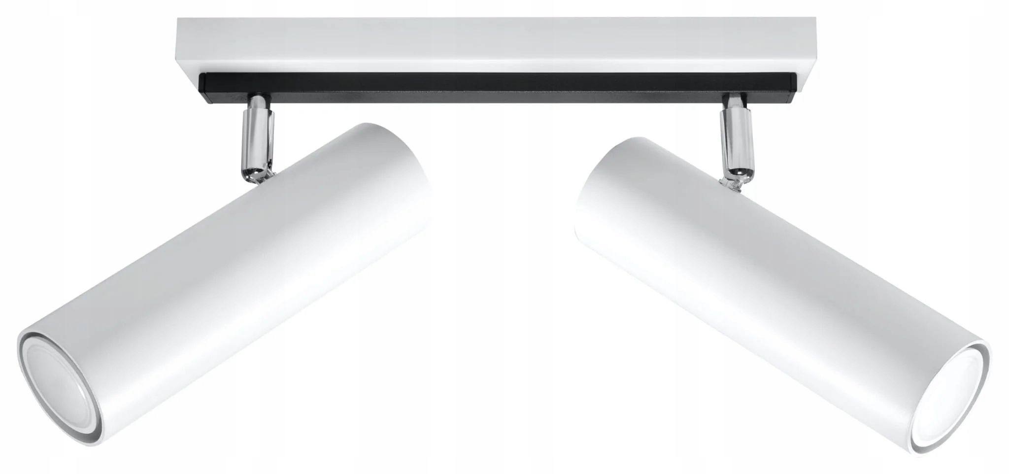 Sollux Lighting Stropná lampa Direzione 2 biela/chróm 2xGU10 40W IP20