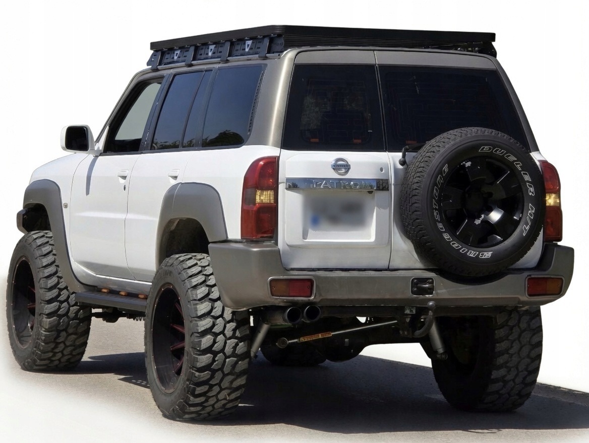 Hliníkový strešný nosič relingy Nissan Patrol Y61, dlhá verzia
