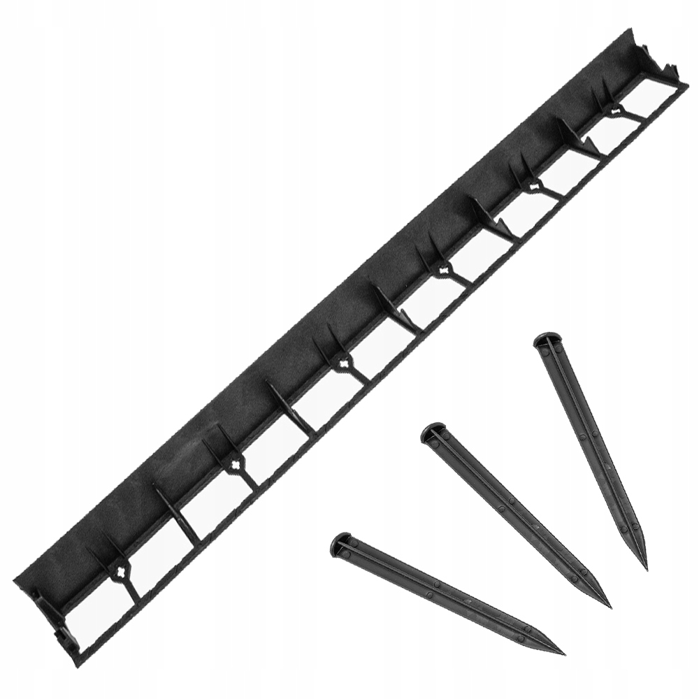 Obrzeże trawnikowe ogrodowe plastikowe 45mm Border 30m palisada eko 90kotew
