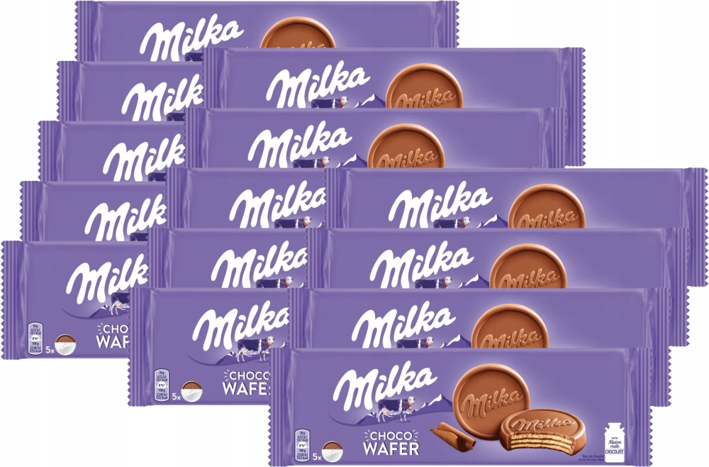 Ciastka Milka Choco Wafer, wafelki z kremem kakaowym 150 g x14