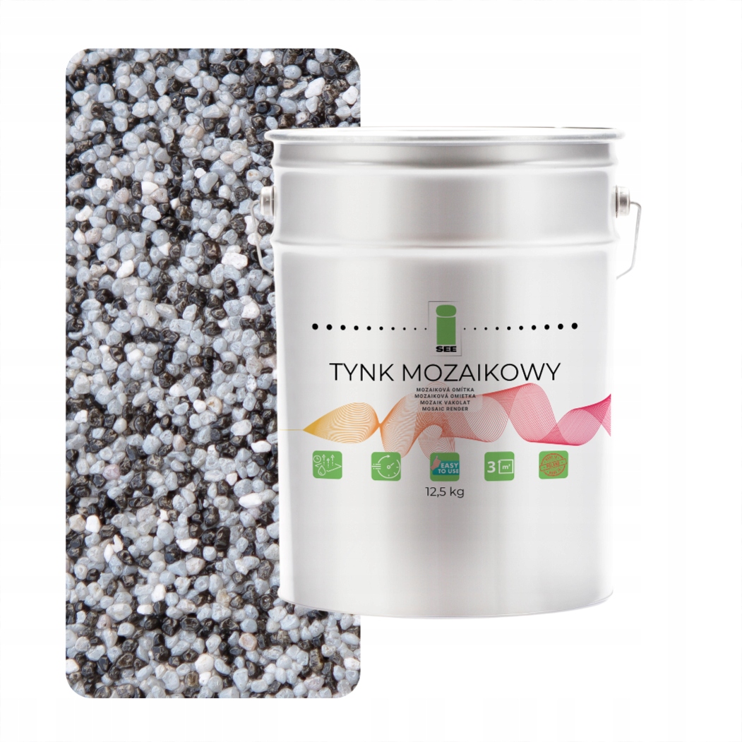 Mozaiková Omítka Šedá Marmolit Třída 1 Mozaika 12,5Kg Polský Výrobce