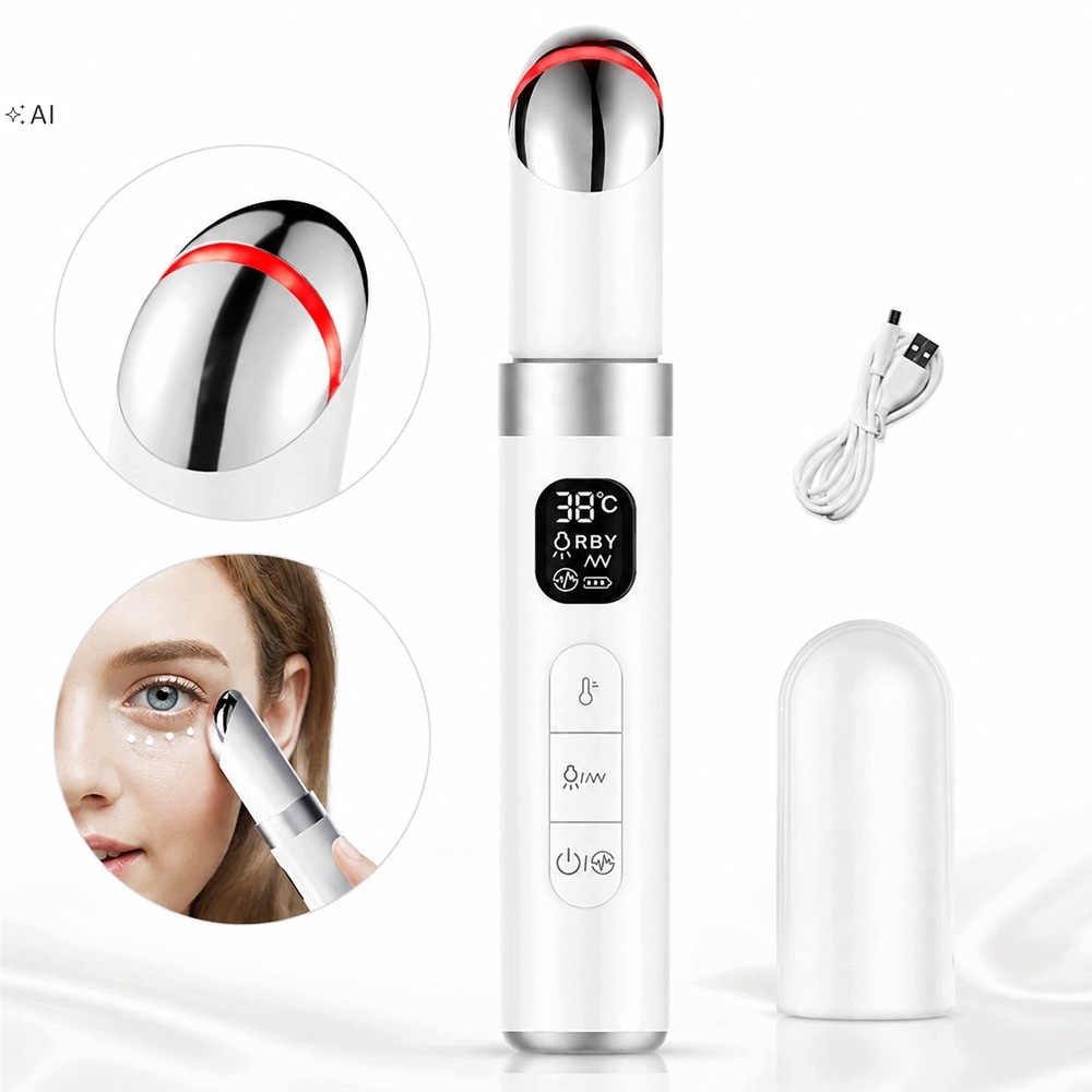 Masážní Přístroj na obličej očí a rtů Fototerapie Led Vibrace Ems Beauty