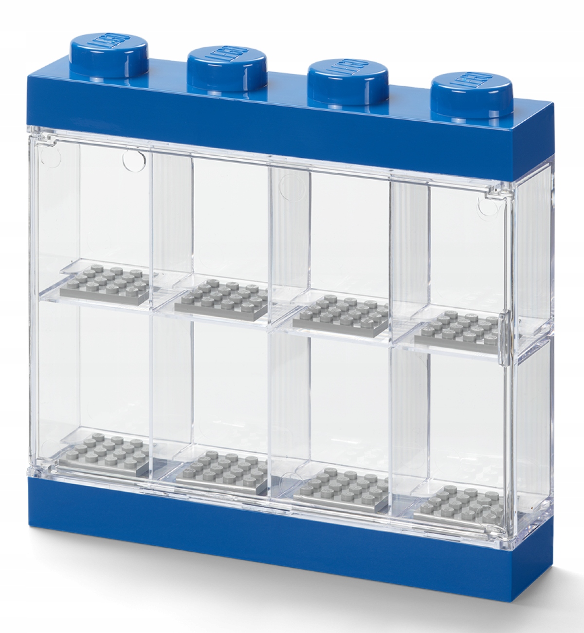 Lego Gablota na Minifigurki Regał Gablotka na 8 Minifigures Niebieska
