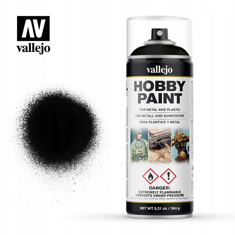 

Vallejo 28012 Primer Black Spray podkład czarny 40