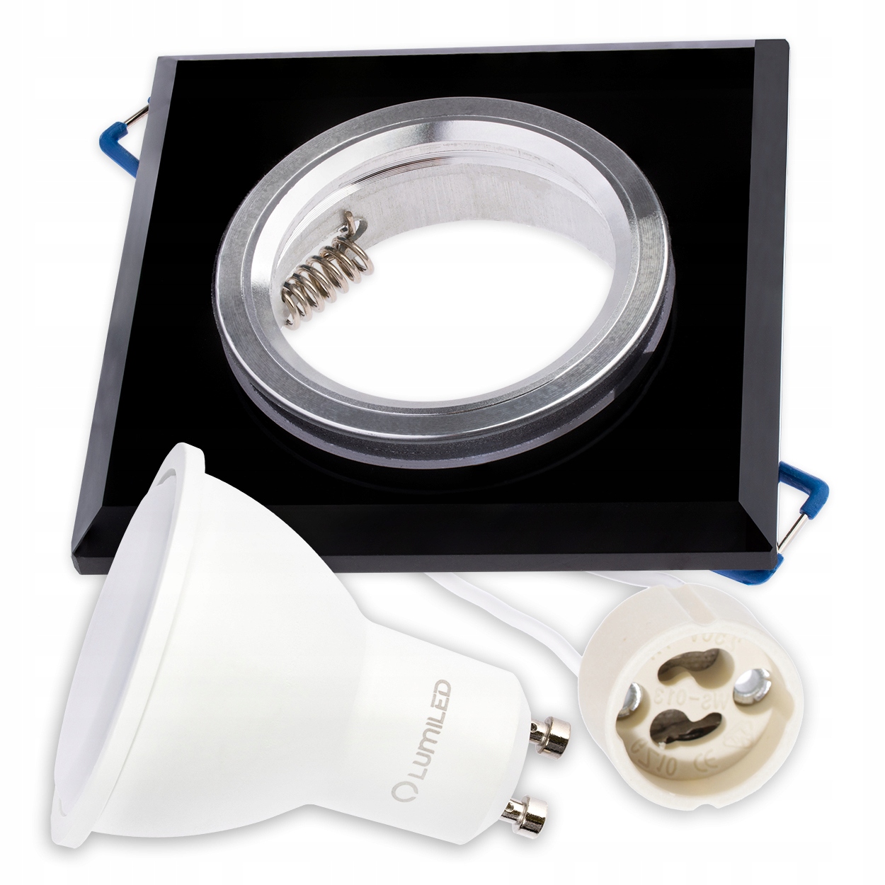 

Zestaw oprawa halogenowa Szklana kwa Led GU10 6W