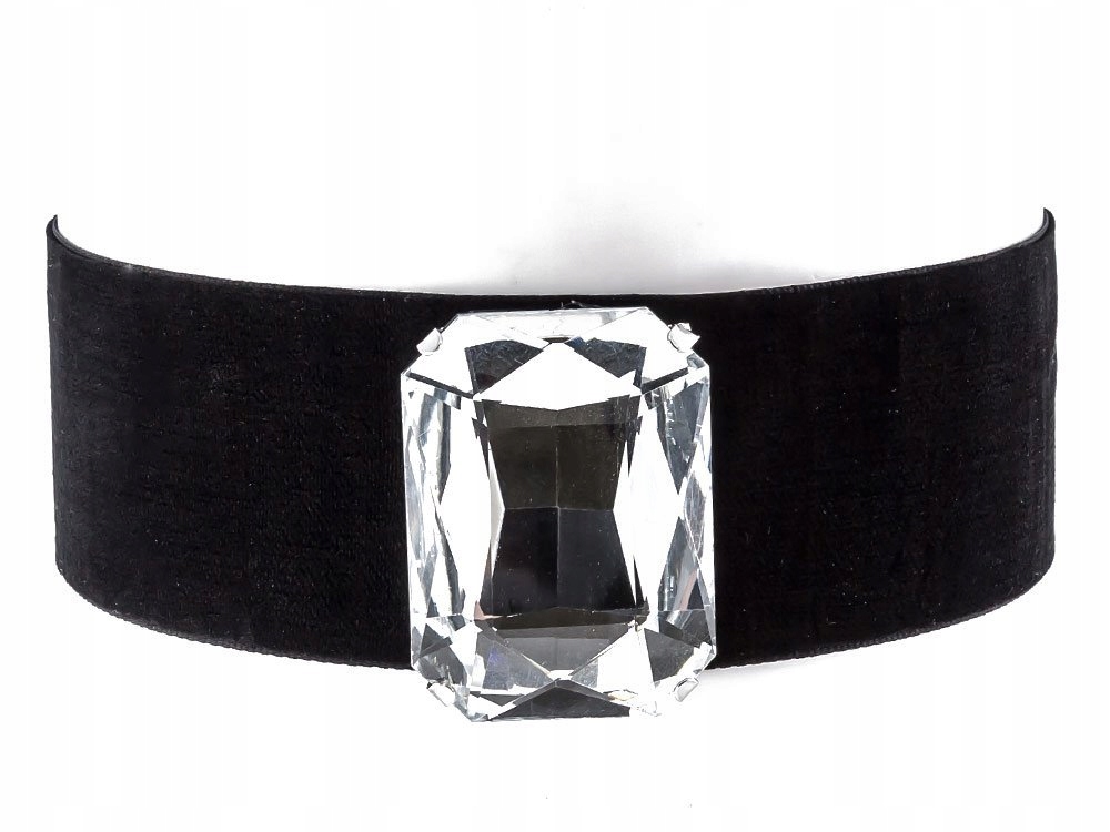 

Choker Naszyjnik aksamitny kryształ