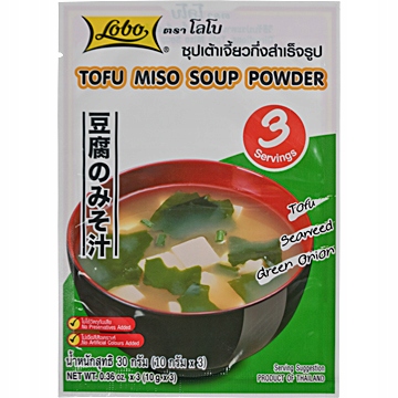

[M] Zupa miso z tofu instant (3 porcje), Lobo 30g.