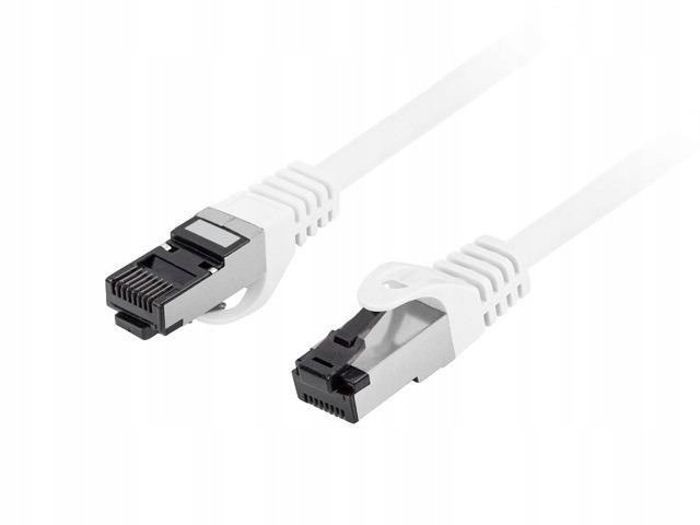 Patchcord Lanberg S/ftp kat.8.1 5m Lszh Cu fluke passed biały