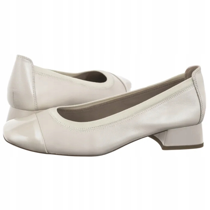 Kožené boty Dámské lodičky Caprice Bílé 9-22302-44 199 Offwhite