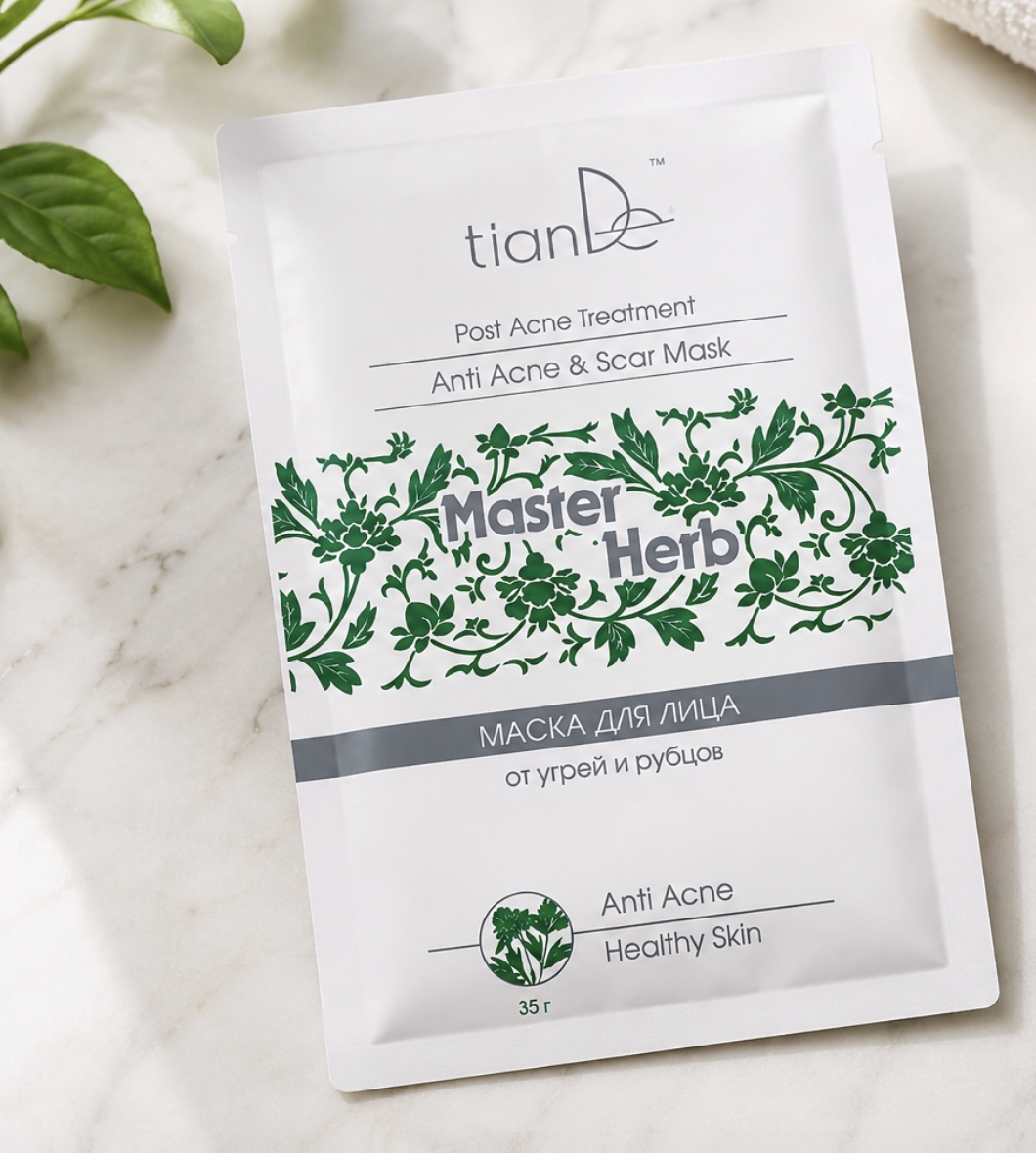 TianDe Master Herb Čistící pleťová maska pro akné 22 kusů za cenu 20