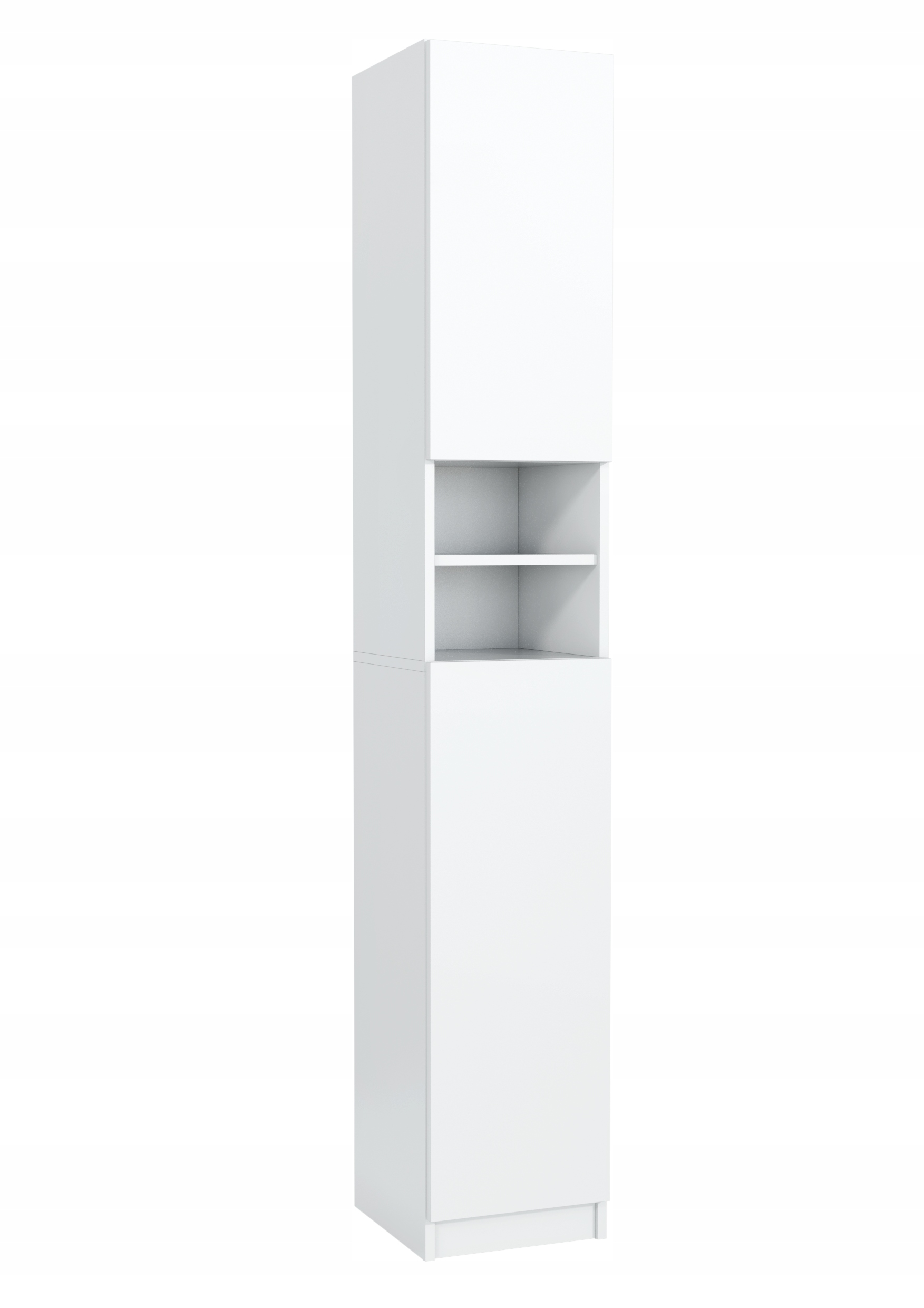 NOWOCZESNA SZAFKA ŁAZIENKOWA SŁUPEK 30CM REGAŁ DWUDRZWIOWA BIAŁA