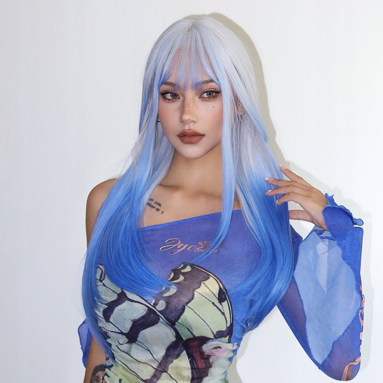 Dlouhá mořská paruka Ariel s ofinou