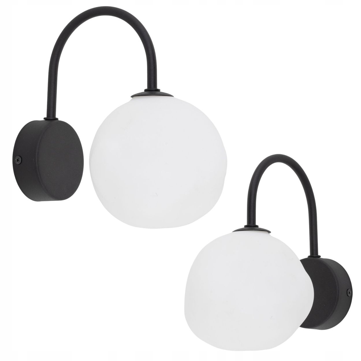 Kinkiet Černý Bílý Klosz 1xG9 nástěnná lampa do předsíně obývacího pokoje loft