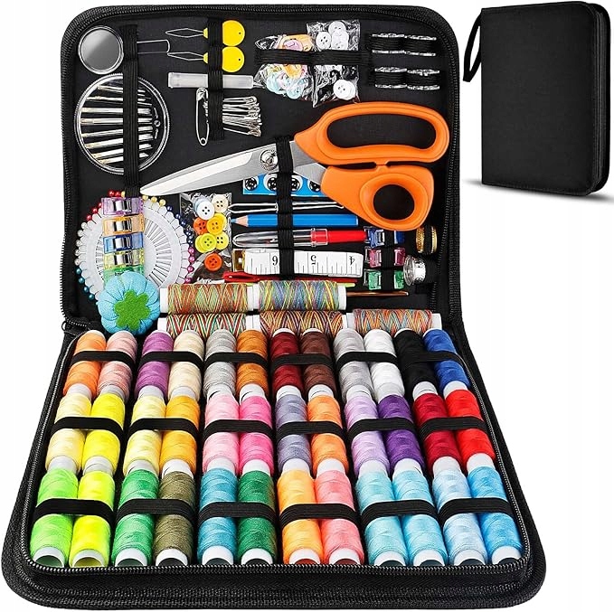Profesionální Šicí Sada 200 Prvků S Nůžkami A 41 Cívkami