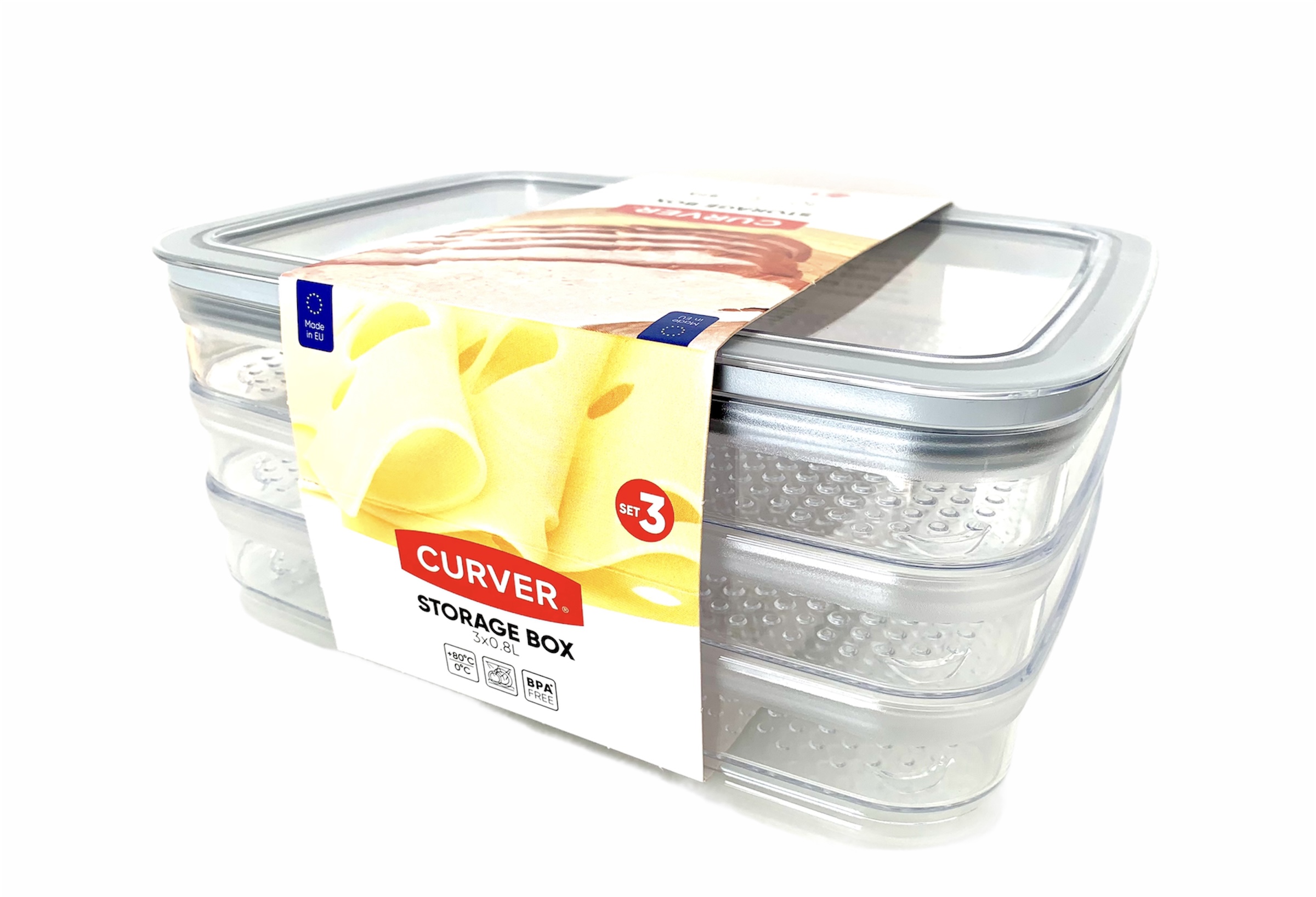 Curver DRY STORAGE BOX 3X0,8l pojemniki do żywnośc (248503) • Cena