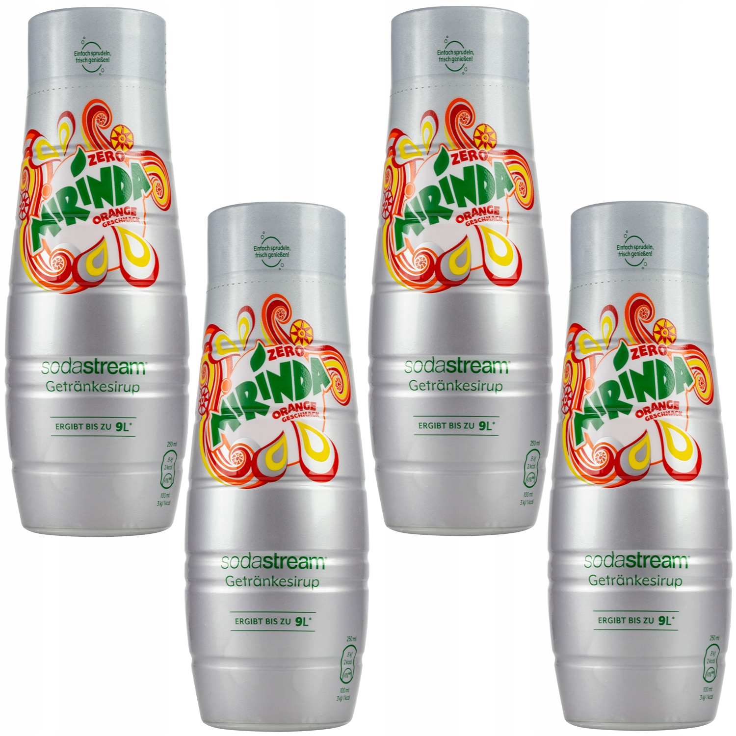 4x Syrop Sodastream Mirinda Zero Bez Cukru Koncentrat Saturatora 440 ml