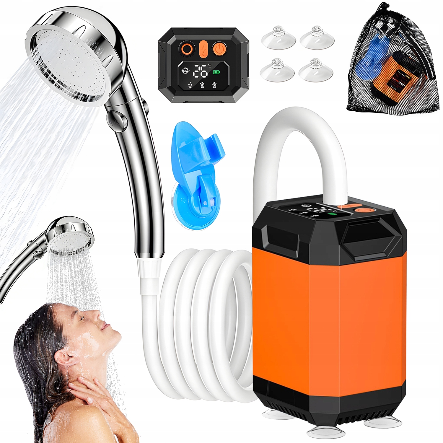 Prysznic Kempingowy Turystyczny 100 Min Pracy Funkcja Dezynfekcji