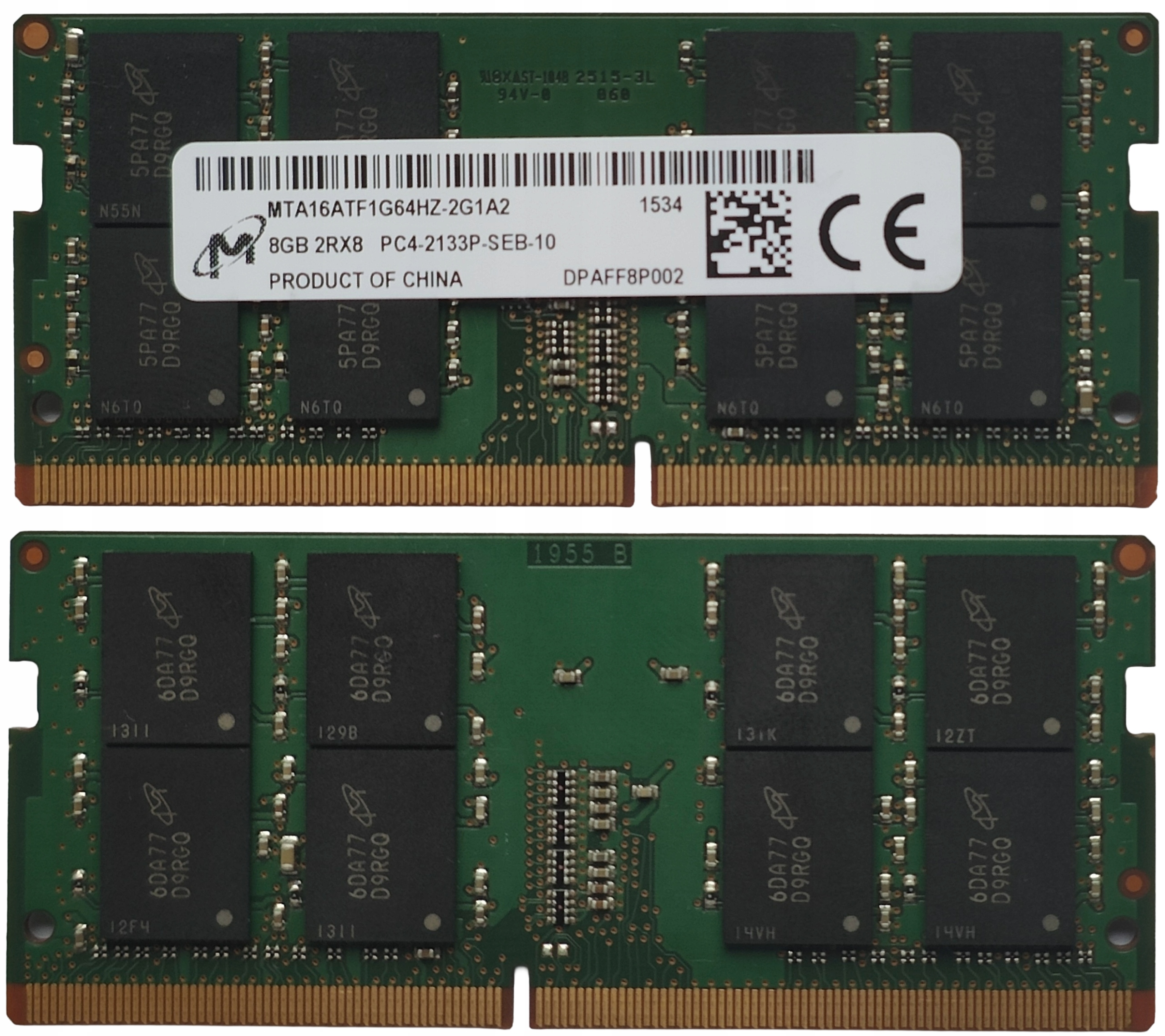 (n) 8GB 1*8GB Micron 2133MHz 1,2V MTA16ATF1G64HZ-2G1A2