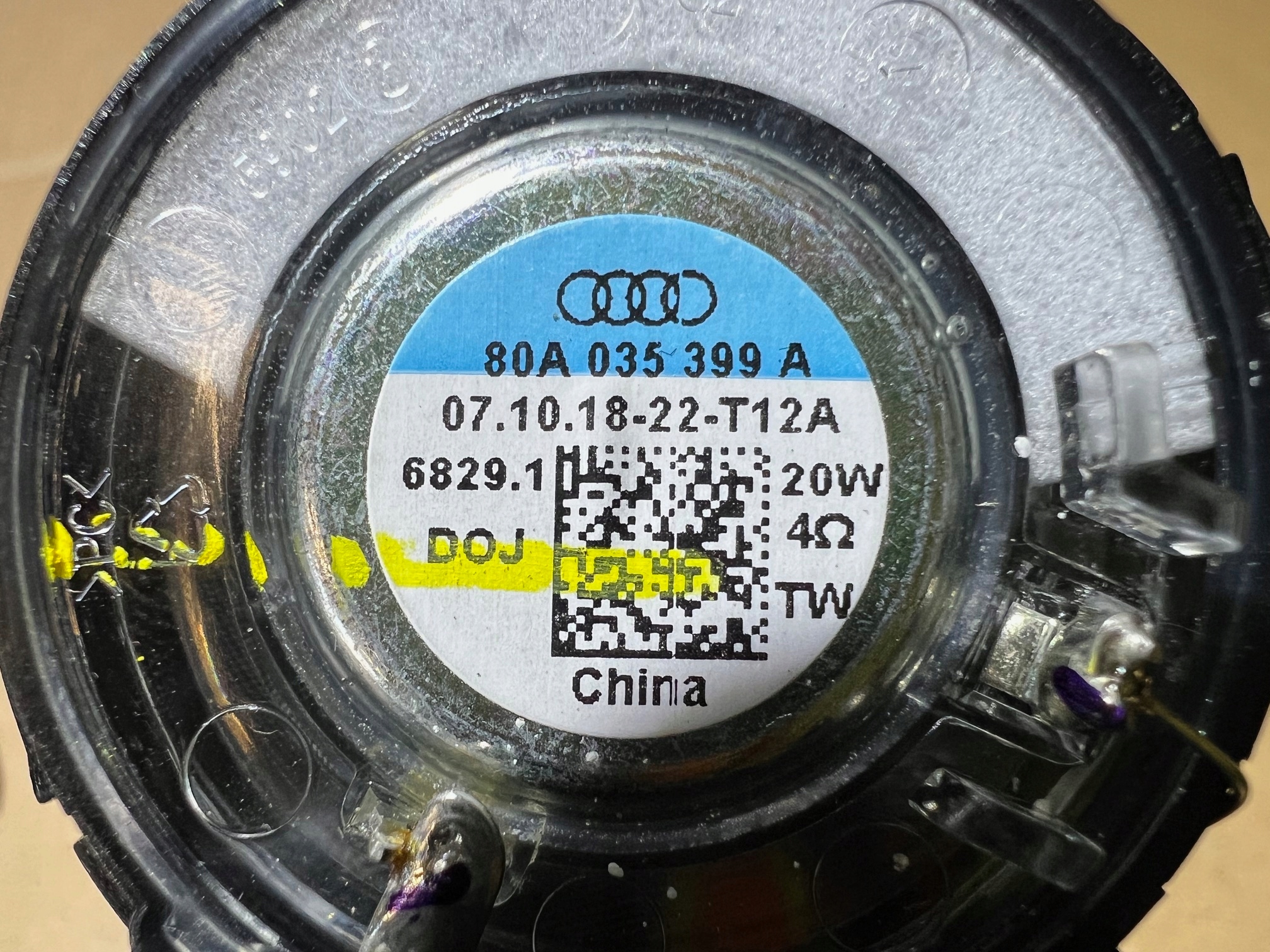 AUDI Q5 80A speaker bang OLUFSEN door front 80A035399A