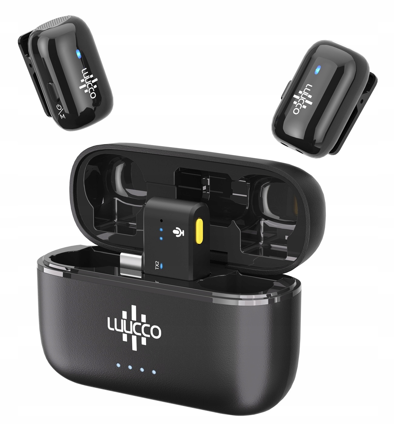 2x Mini bezdrátový mikrofon 100 m pro telefon Usb Type-c Usb-c Luucco K2