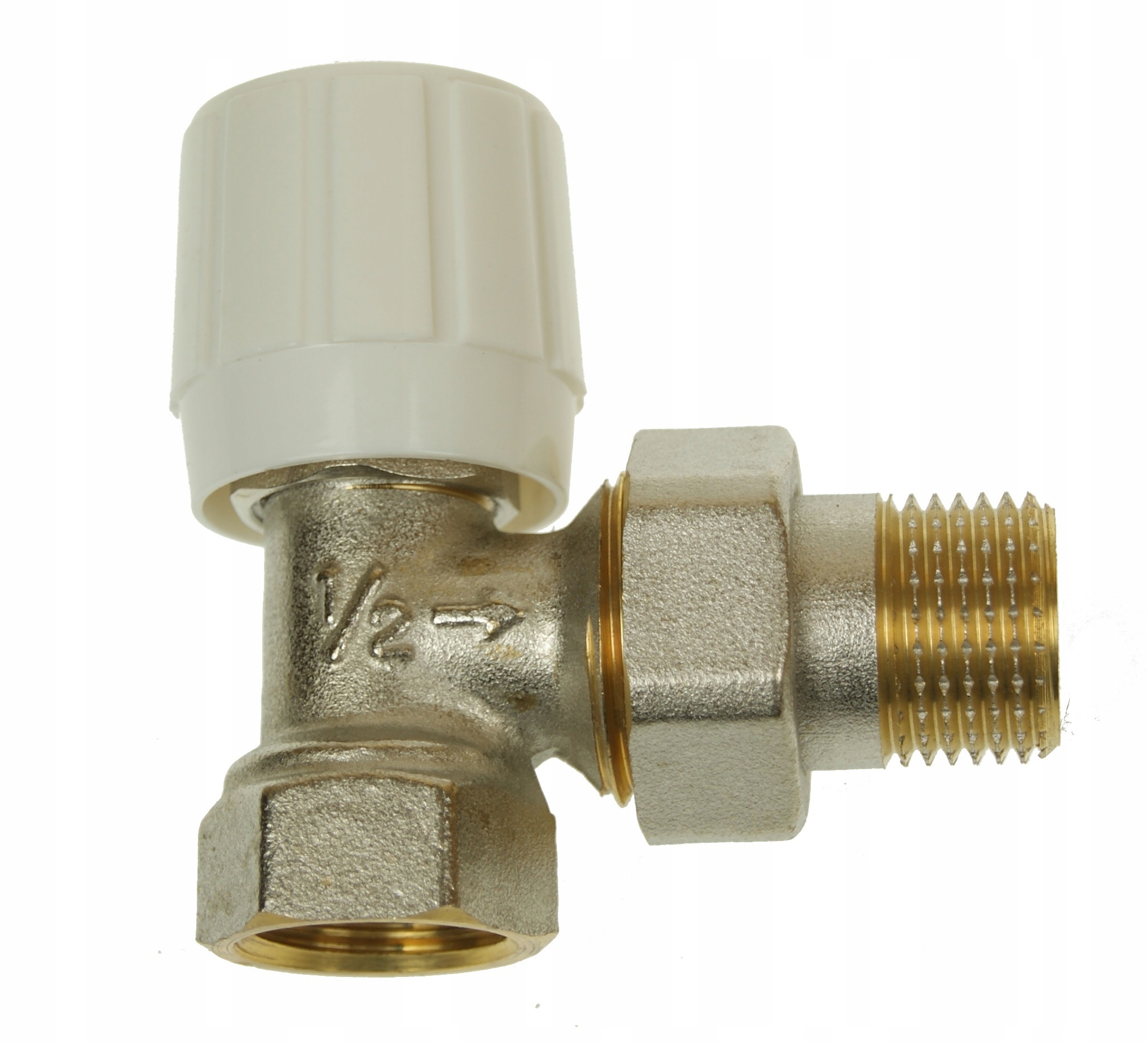 

Zawór grzejnikowy zasilający 1/2 kątowy grzejnika