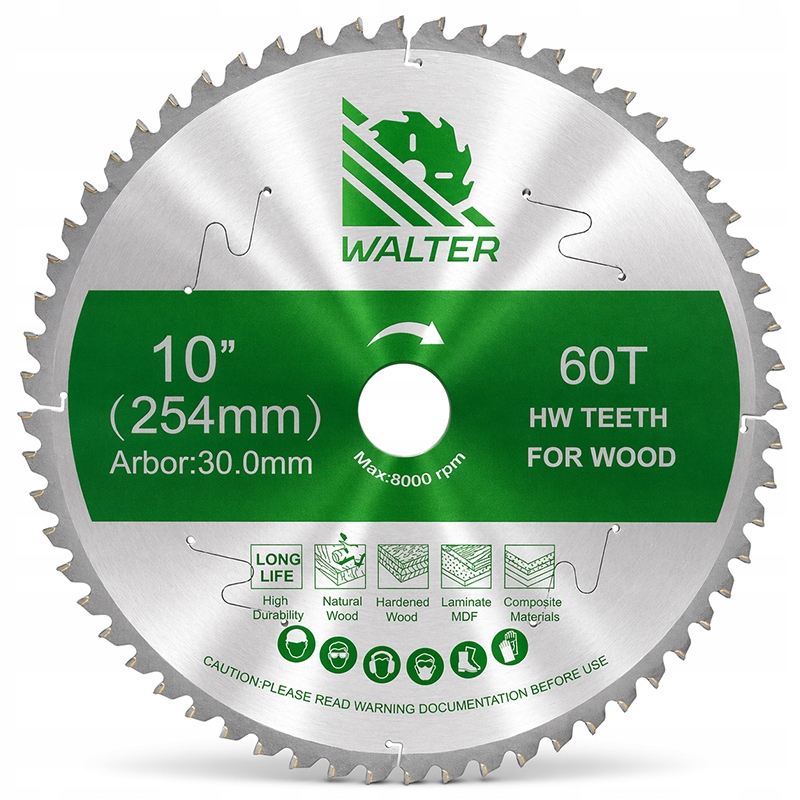 Kotouč na dřevo 254x30 Z60 kotoučová pila polská výroba Walter