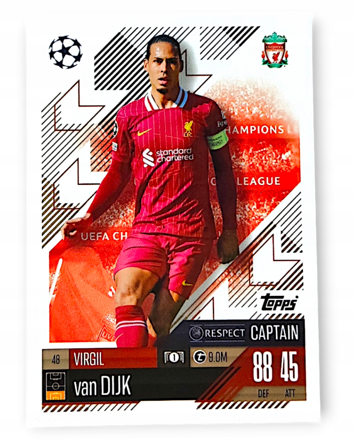 Topps Match Attax 2024-2025 Captain 48 Virgil Van Dijk Liverpool