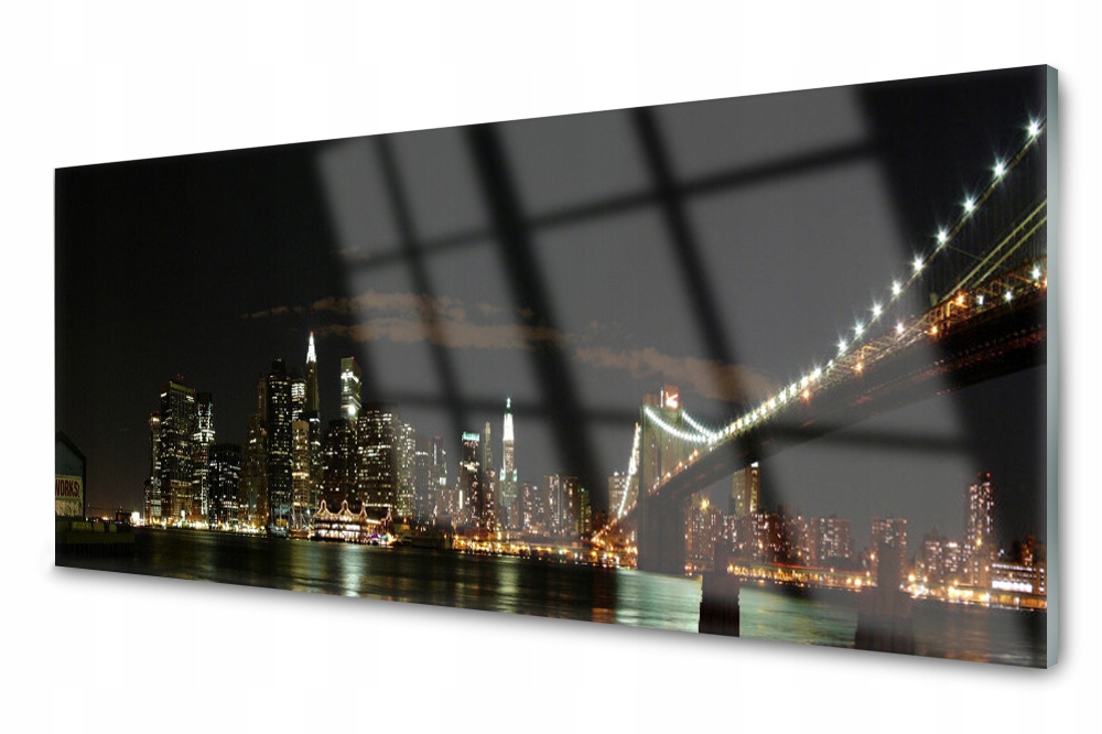 

Panel szklany do kuchni Most Miasto 125x50