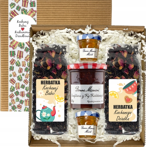Zetaw Herbat Miodów Na Dzień Babci I Dziadka Dla Prezentowy Herbata