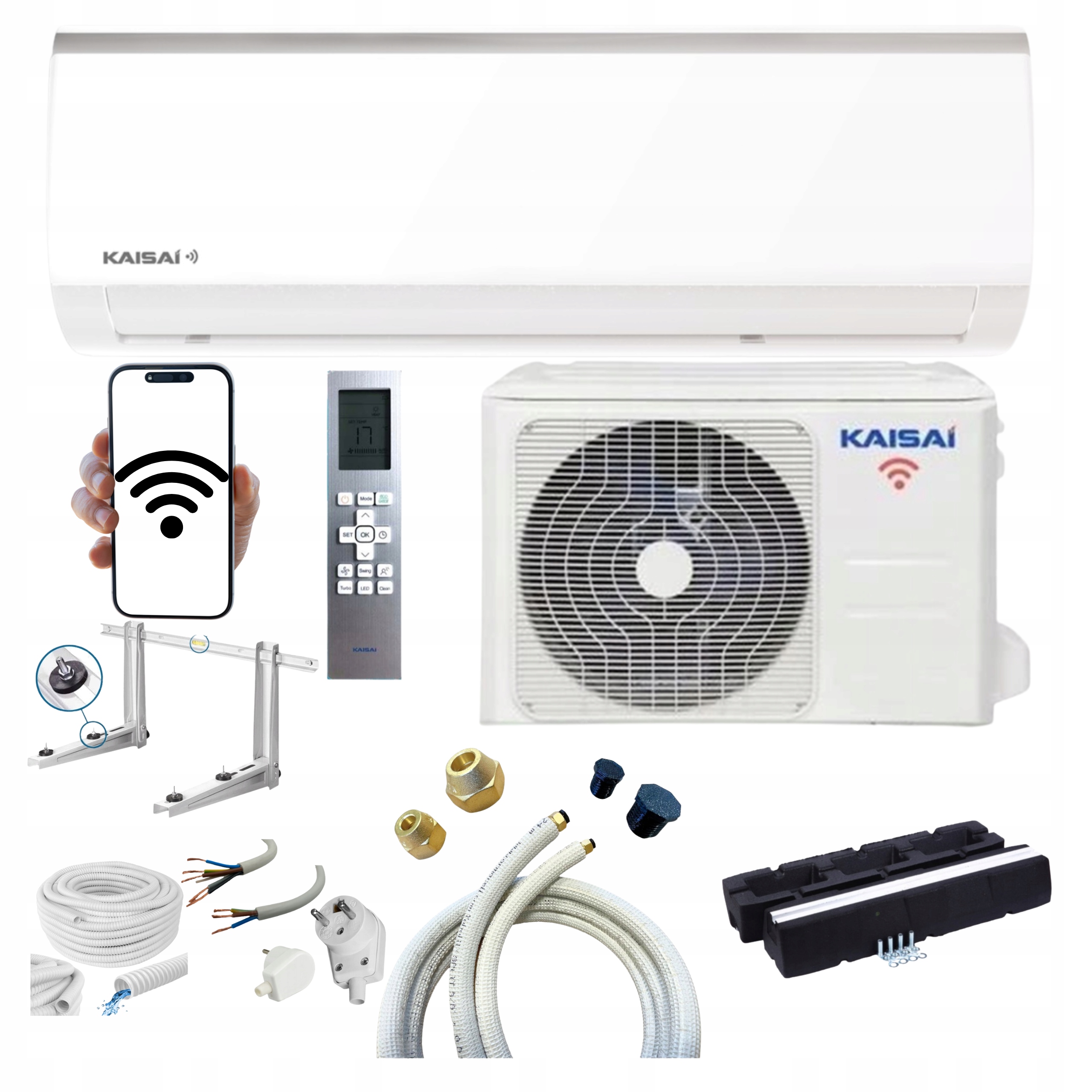 Nástěnný klimatizátor Kaisai Fly 3,5 kW Funkce Ohřevu Montážní Sada