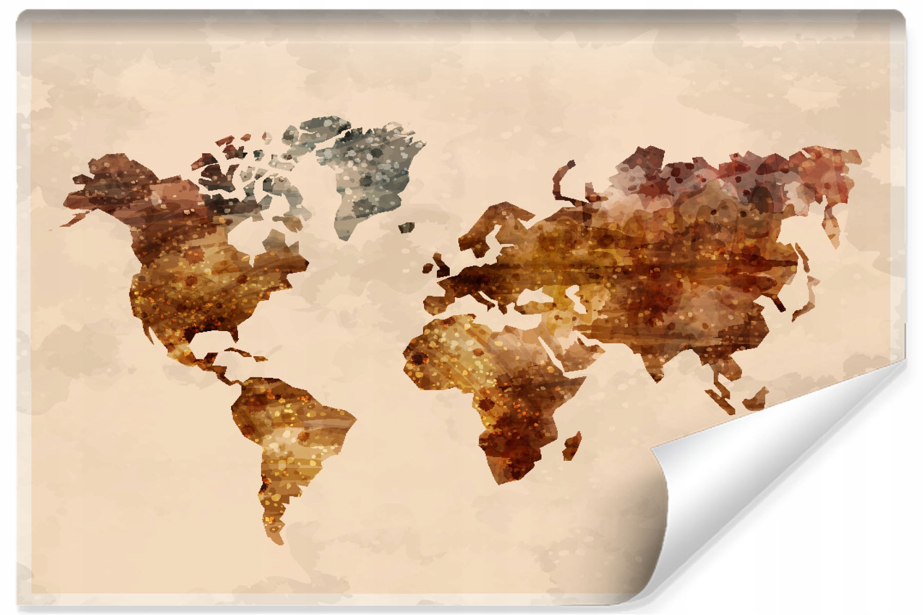 

Fototapeta Mapa Świata Malowana Akwarelą 180x120