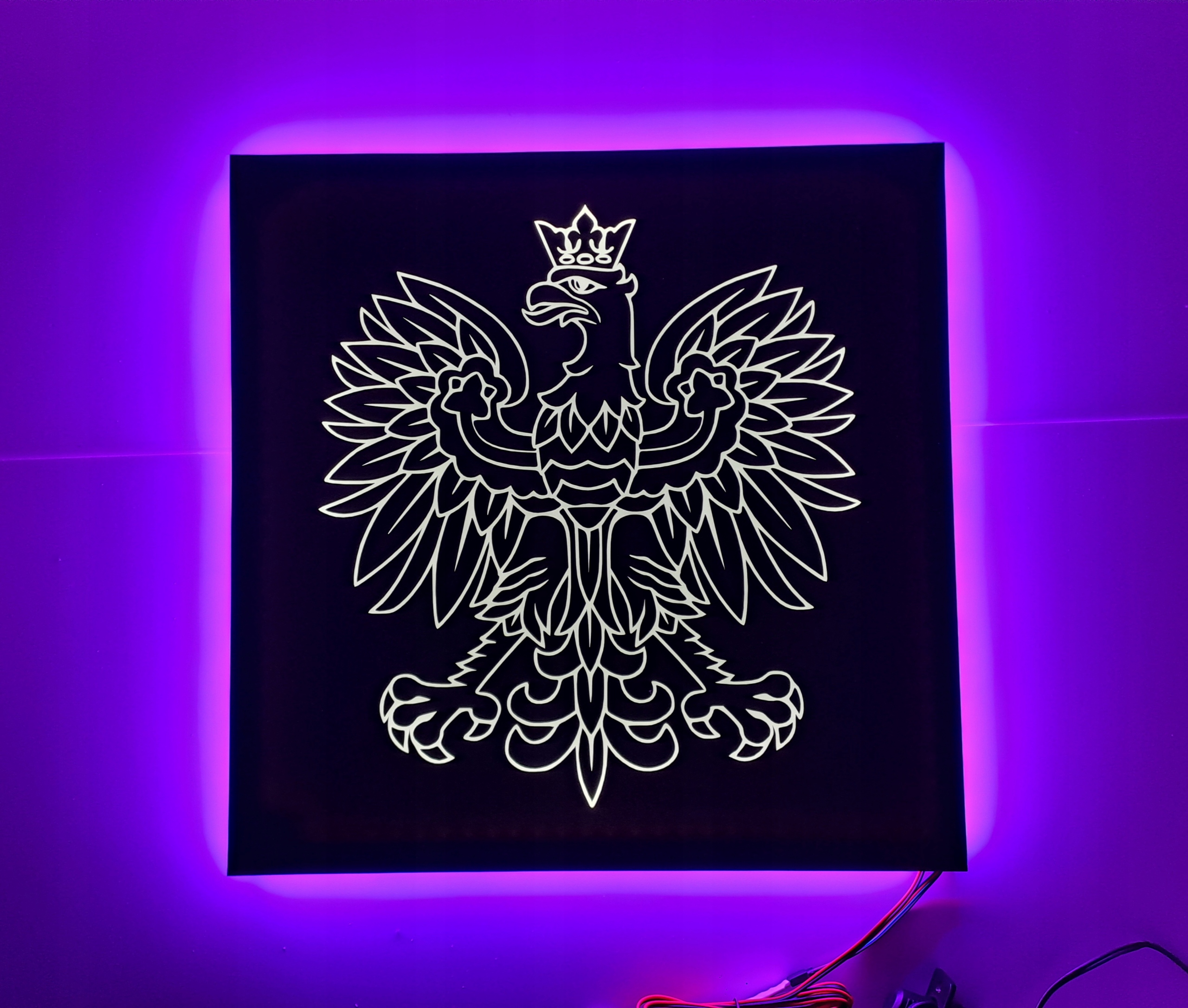 Led tabuľa Orol Godło nad posteľ s podsvietením kabíny Rgb Tir Lkw 12v