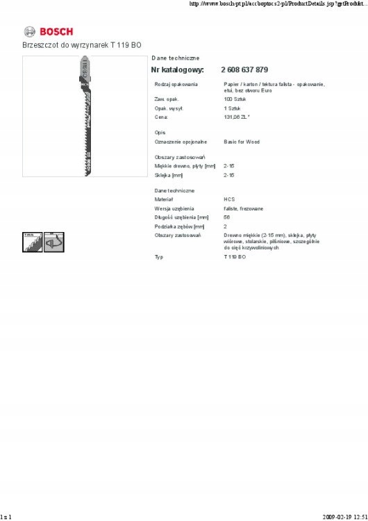 BRZESZCZOT DO WYRZYNARKI T119BO 100SZT.