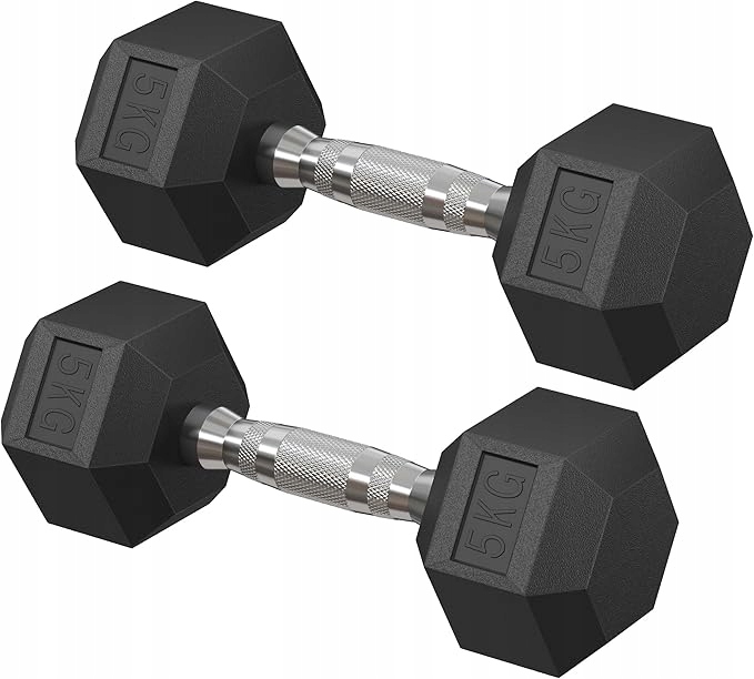 Hantel 10 Kg Treningowy Żeliwny Sześciokątny