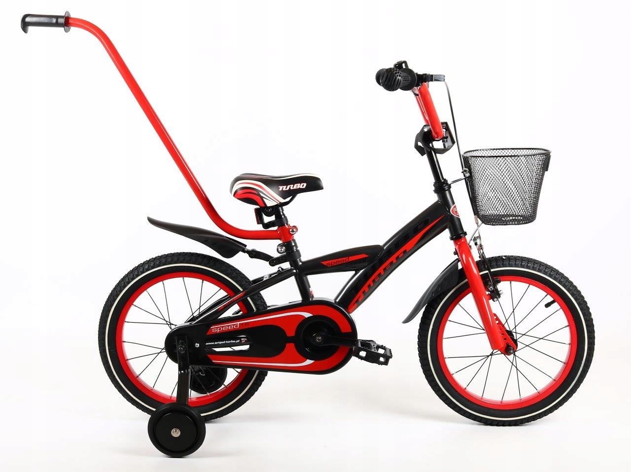 Rower dla dzieci 16" Bmx grafitowo czerwony Polski Producent