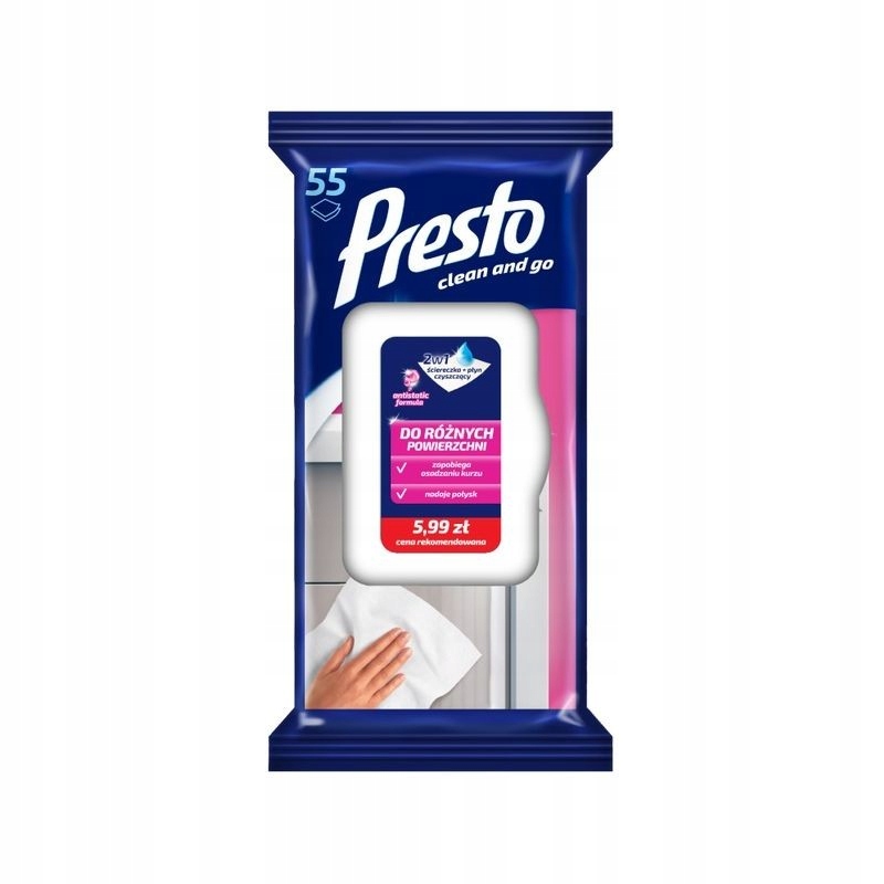 

Presto Ściereczki Nawilżane Do Różnych Powierzchni
