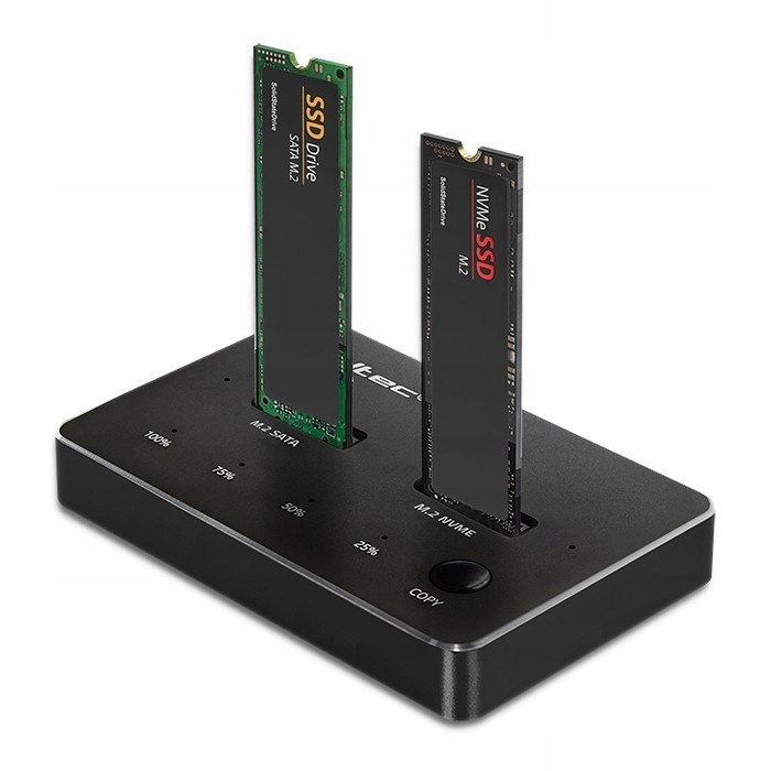 Dokovací stanice pro disky Ssd M.2 NVMe Sata Usb-c Dual 2 x 2TB