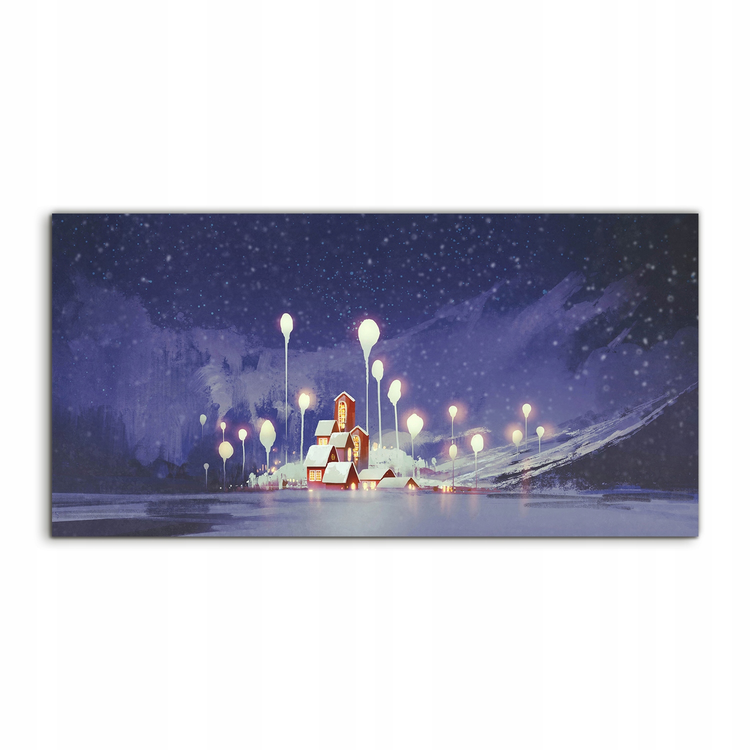 

Obraz akryl 120x60 ścienny Zima Krajobraz Wioska