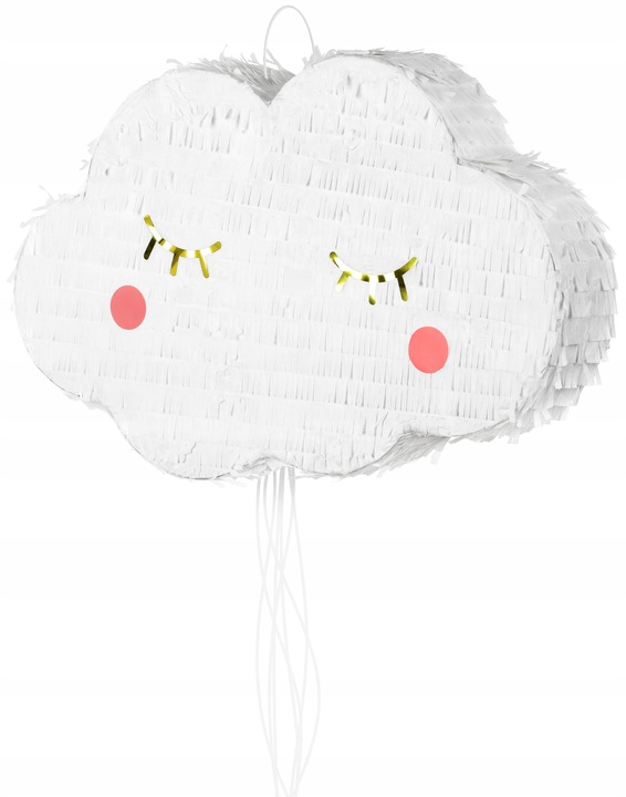 Piniata PartyDeco Chmurka PIN14 biała 50x32x9 cm