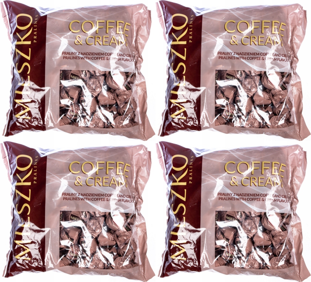 Mieszko Praliny Coffee & Cream Kawa 1kg x4