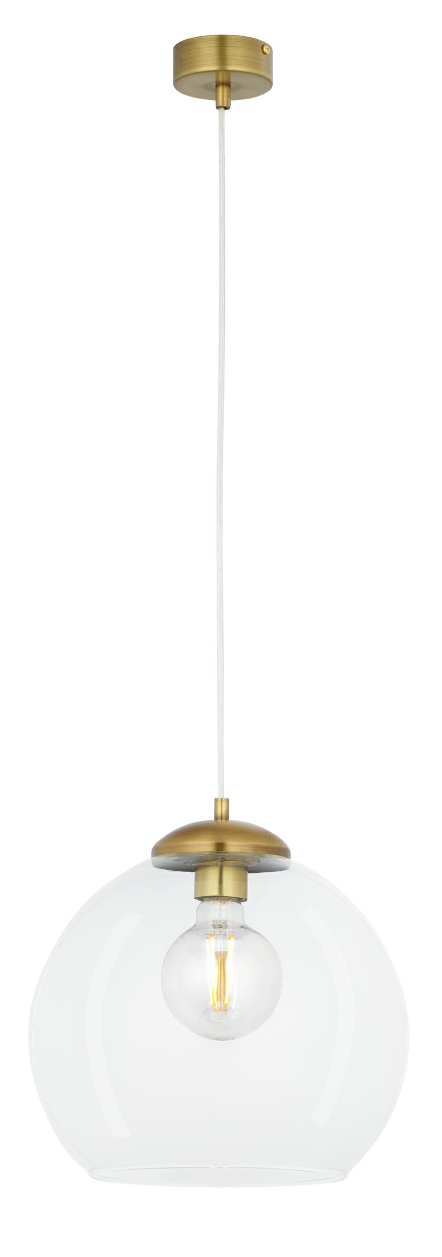 Závěsné svítidlo Asti Patina Transparentní skleněné stínidlo 1xE27 29 cm stropní
