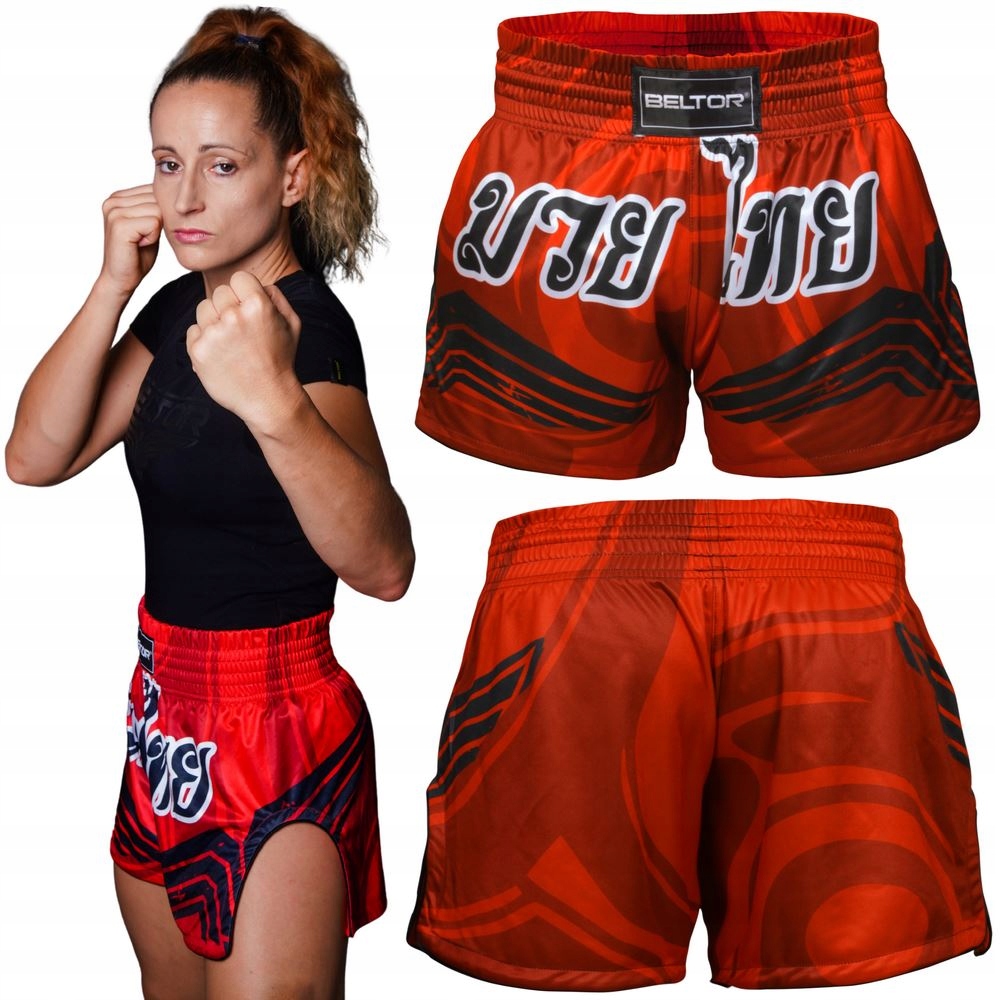 BELTOR SPODENKI KRÓTKIE TRENINGOWE MUAY THAI 01 ROZMIAR L