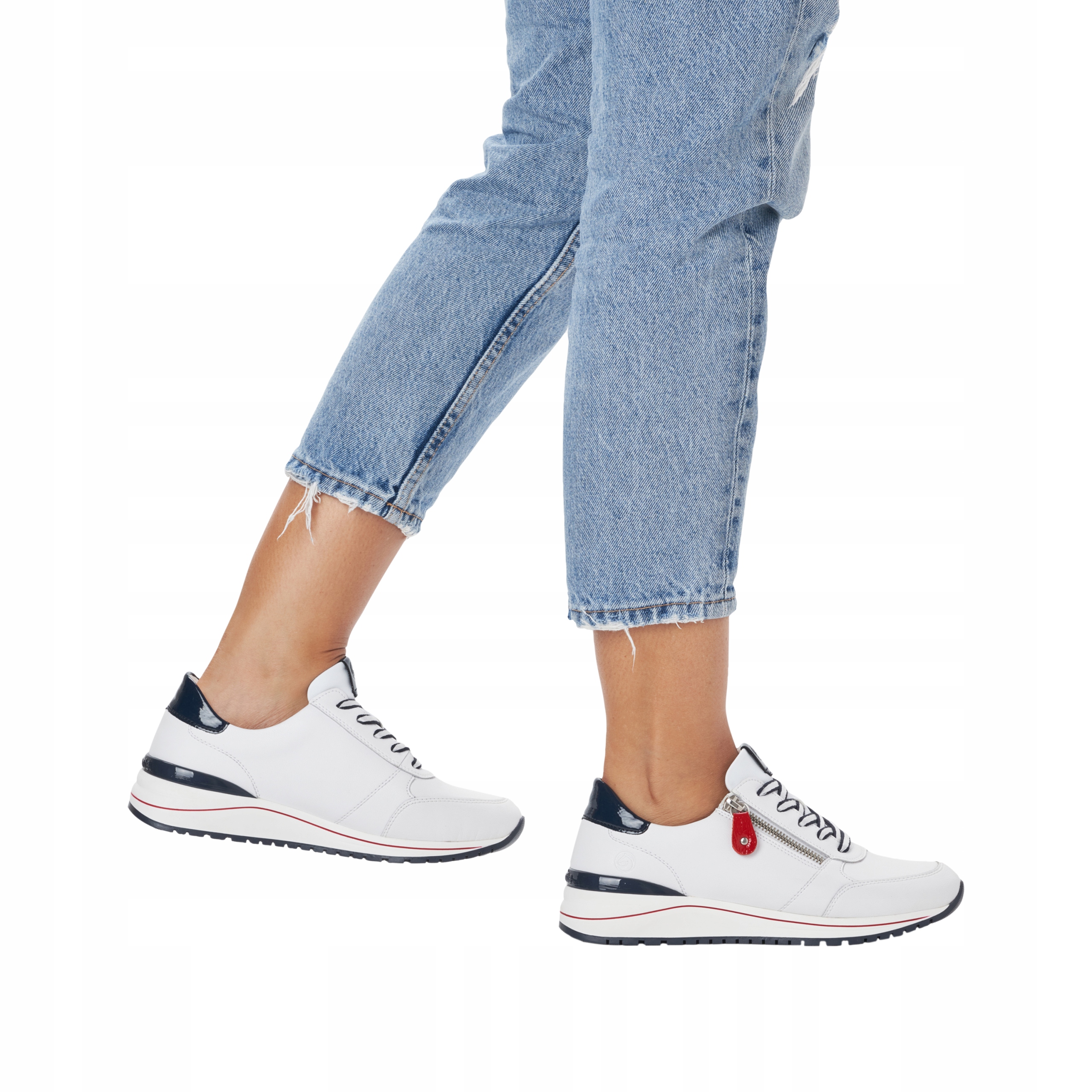 RIEKER - REMONTE Sneakersy, buty skórzane R3708 Rozmiar 41