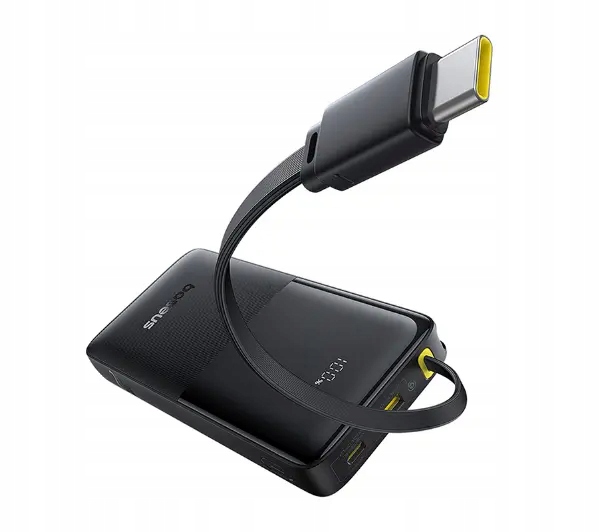 Baseus Bipow 2 powerbank z wbudowanym Usb-c, Usb, 10000 20 czarny