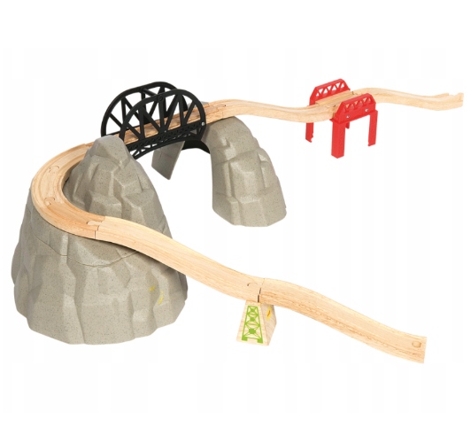 Górski zestaw dodatek do kolejki z torami i mostami 12el. Bigjigs Rail