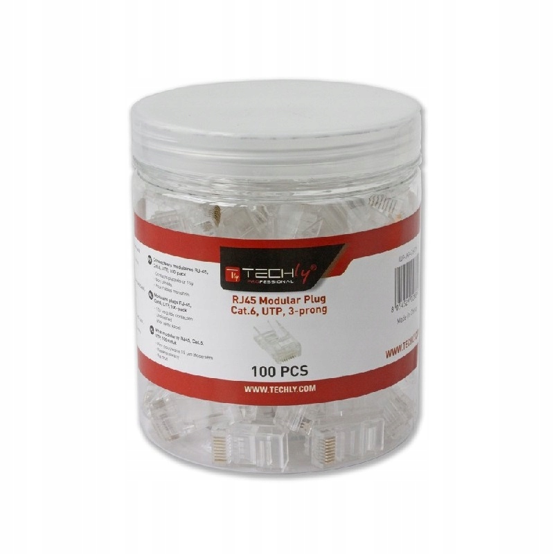 Модульный разъем RJ45 UTP 8p8c cat.6 на провод 100шт.