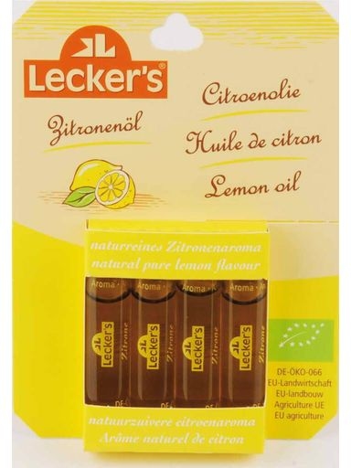 Lecker`s Citronová příchuť Bio 4x2 ml